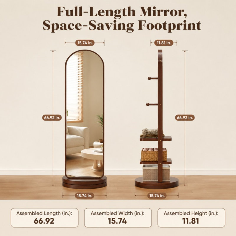 Swivel Full-Length Mirror