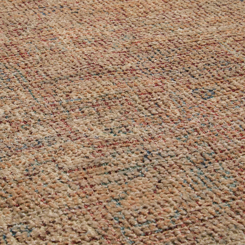 Jacarra Square Amanda Oriental Hand-Woven Flatweave  1'6" x 1'6" Beige/Red Area Rug, Rectangle 5' x 7'6"