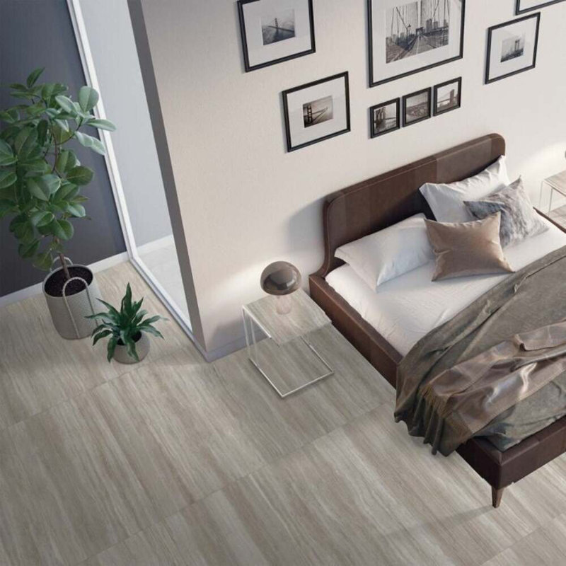 Nashville 24x48 Matte Travertine Look Porcelain Tile, Taupe Matte