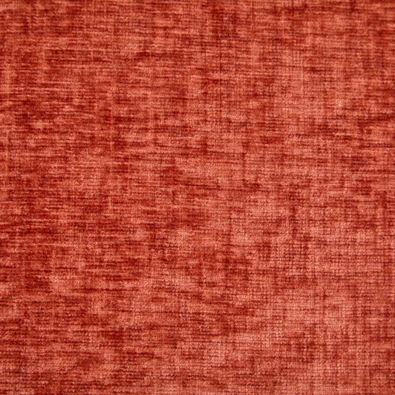 Chaise de bureau moderne en chenille capitonnée avec base en métal chromé, pivotant à 360 degrés, Rouge, Rouge