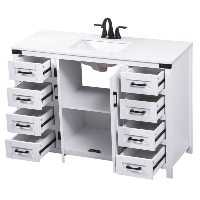 Ensemble de meuble-lavabo simple 48 po Slayton, Blanc