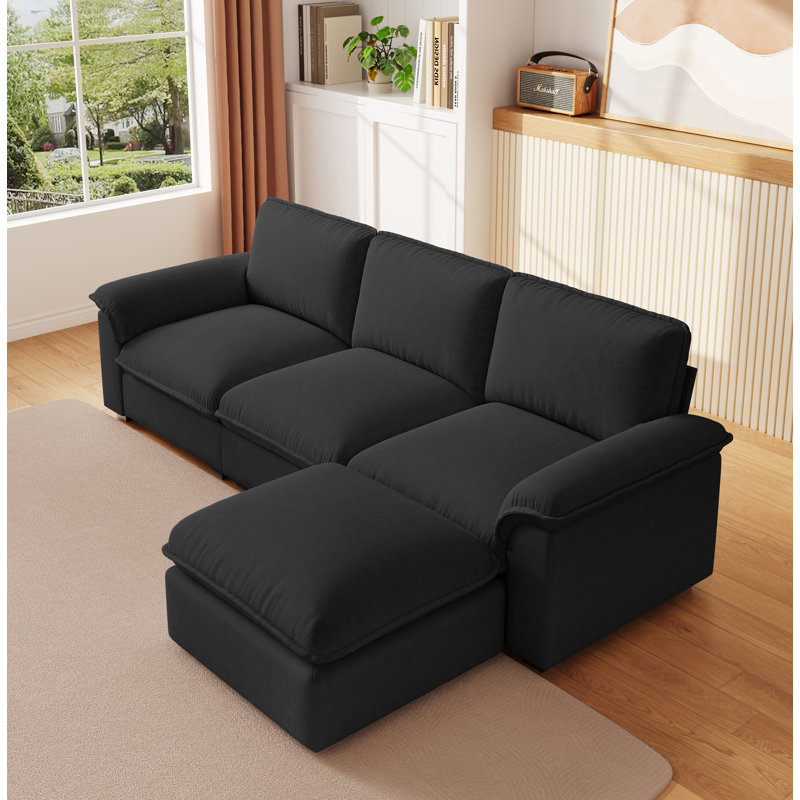 Canapé modulaire Cloud Couch For L, Noir