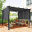 Pergola rétractable 10 pi x 10 pi, pavillon de jardin pergola d'extérieur UPF50 +