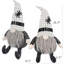 Ensemble de 2 gnomes assis en tissu avec une araignée blanche, pour la décoration d'Halloween