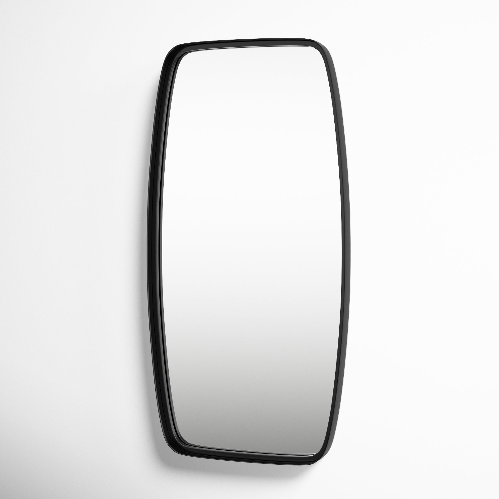 Belle Iron Wall Mirror, 40" x 20", Black