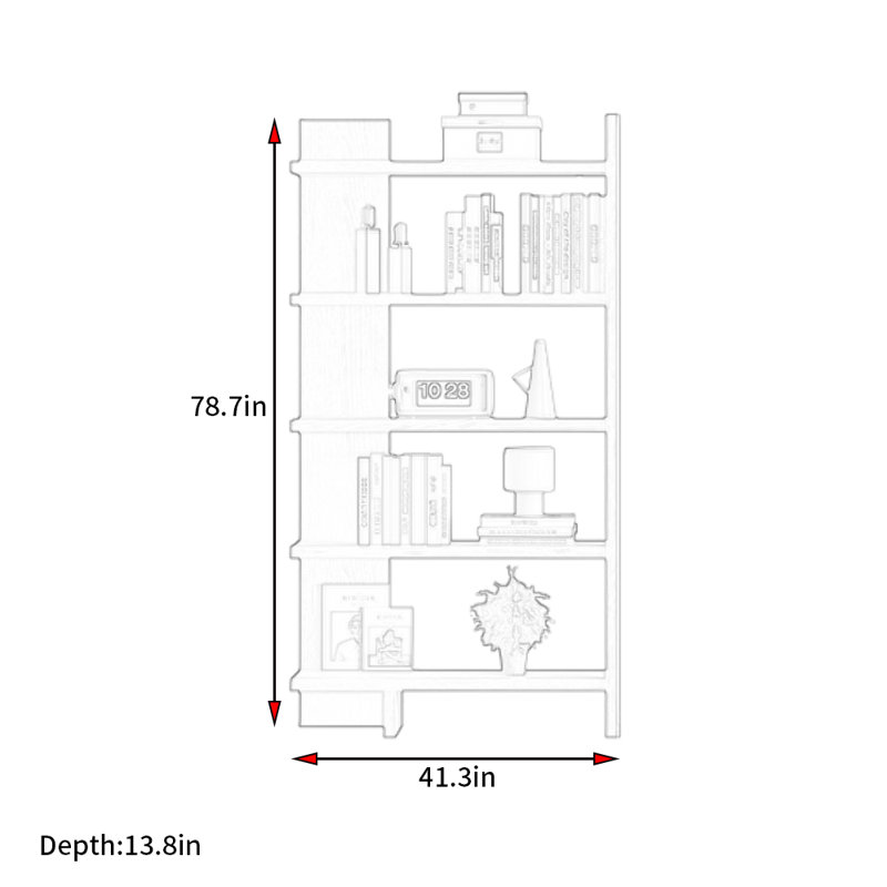 Modern Minimalist Style Bookcase