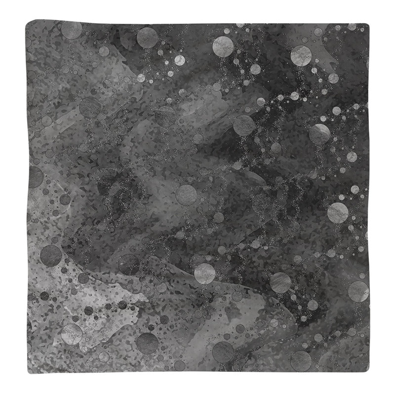 Polyester Abstract Square Napkin, Black/White, 0.1" H x 22" W x 22" D, Polyester Twill
