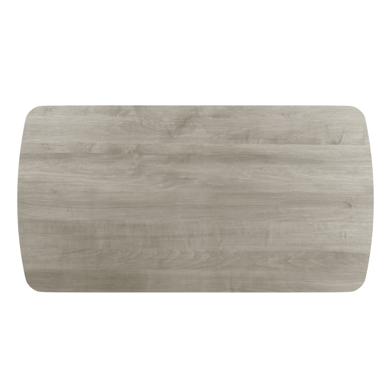 Lalia Maple Solid Wood Top Dining Table, 29"H x 60"L x 36"W, Mist