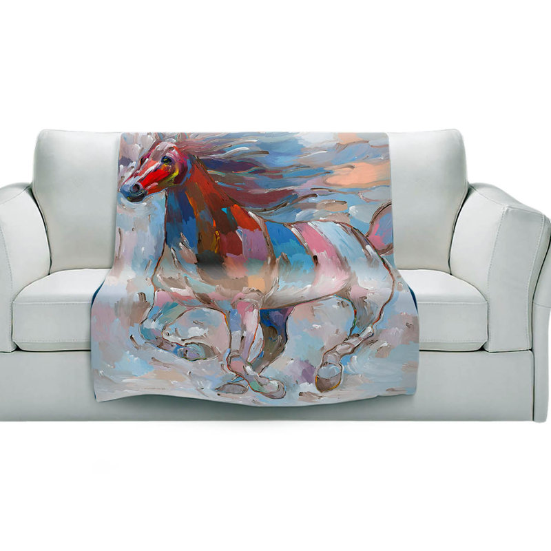 Couverture sherpa doux chevaux power ii, l 51 po x L 60 po