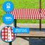 Vinyl Picnic Fited Tableclth Rectangle 48X24 Black-973708704-973708700
