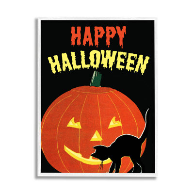 «Happy Halloween Haunted Jack-o-Lantern» par The samedi Evening Post - impression sur bois