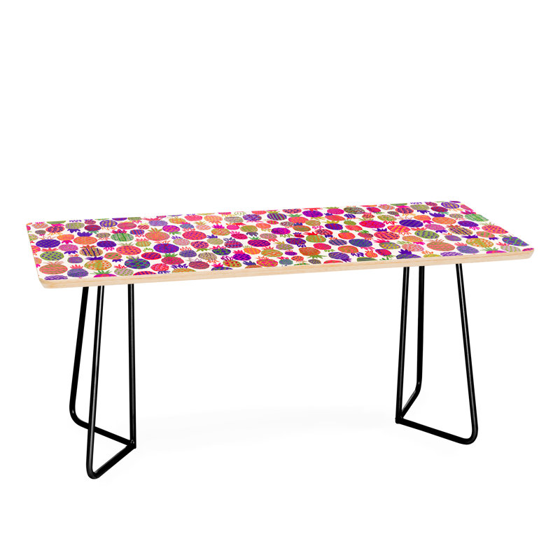 Table basse nicola design jolies ananas, Noir