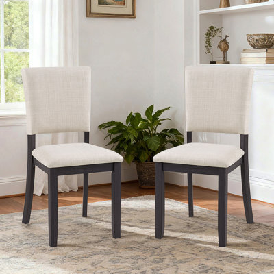 Modern Minimalist Dining Chairs Set Of 4 With Padded Corduroy Seat And Ergonomic Wooden Frame For Multi-Room Use.