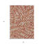 Tapis extérieur lavable floral orange et ivoire 3 pi x 5 pi