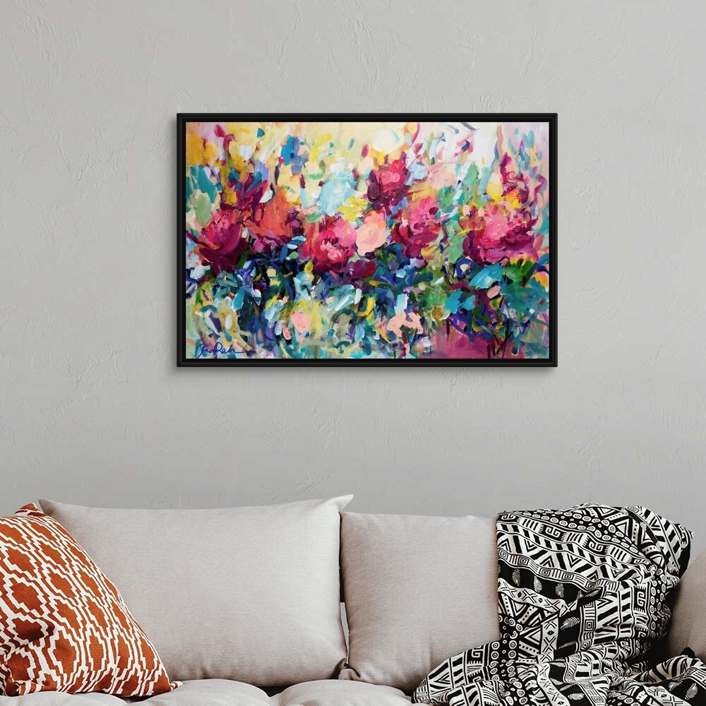 Wrought Studio The Garden At Naples Framed On Canvas by Amira Rahim ...