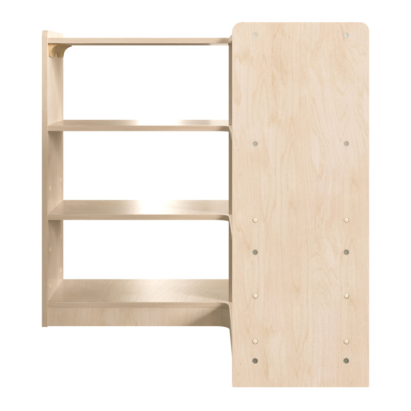 Bright Beginnings Natural Wood 3-Tier Corner Storage Unit