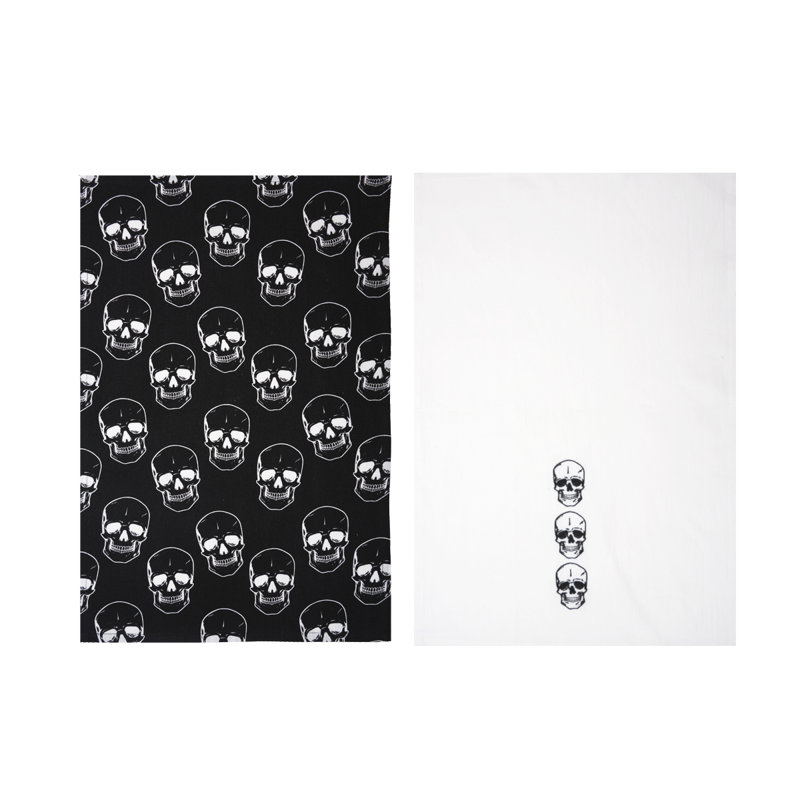 Ensemble de 2 linges à vaisselle Skull