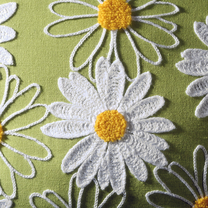  Daisy Flowers Square Pillow Cover & Inserts