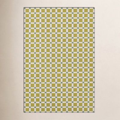 Icon Green Geometric Outdoor Rug