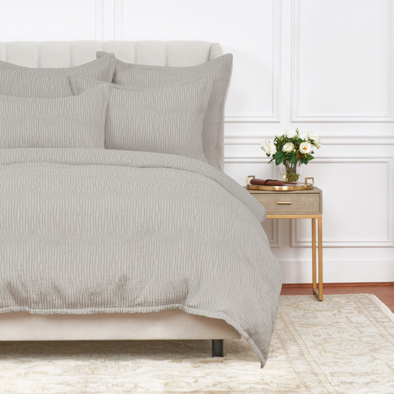 Simone Ash Cotton Standard Sham in Smoky Gray