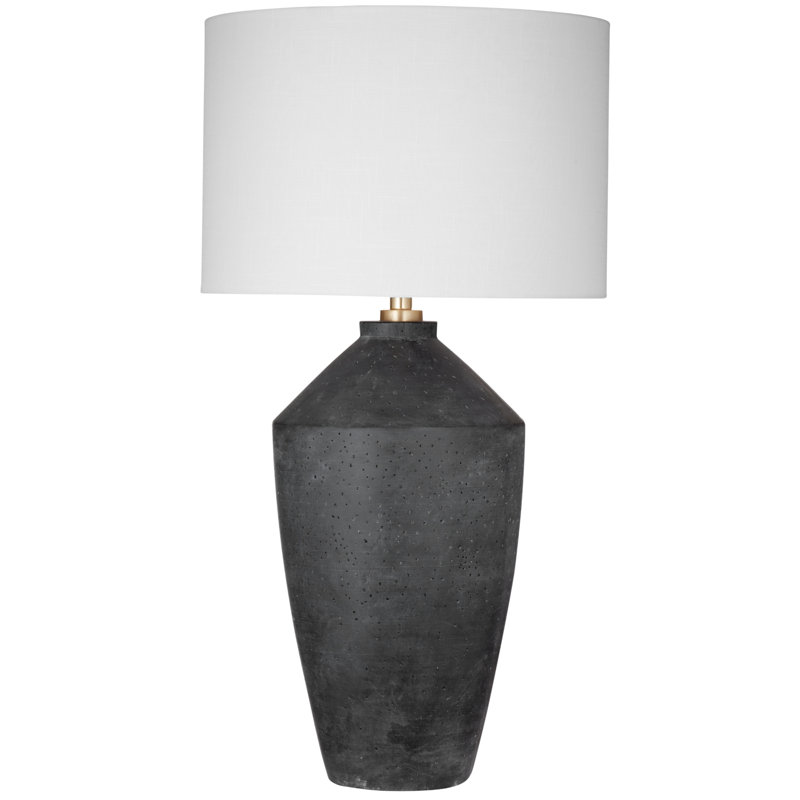 Lampe de table sculpturale noire 34 "Vaughn
