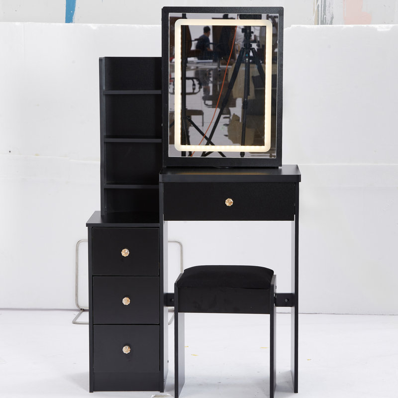 Petit meuble-lavabo Amabella, Noir