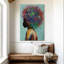 «Colorful Woman Afro», reproduction sur toile-302956097