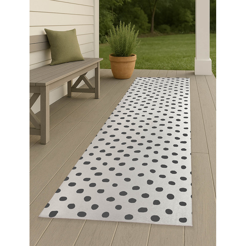 Dot Lyfe Non-Slip Outdoor Rug, Runner 2'6" x 8'