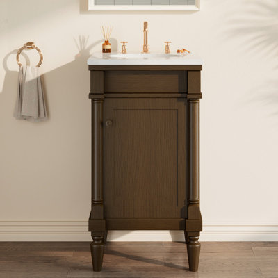 19'' Single Bathroom Vanity with Engineered Stone Top
