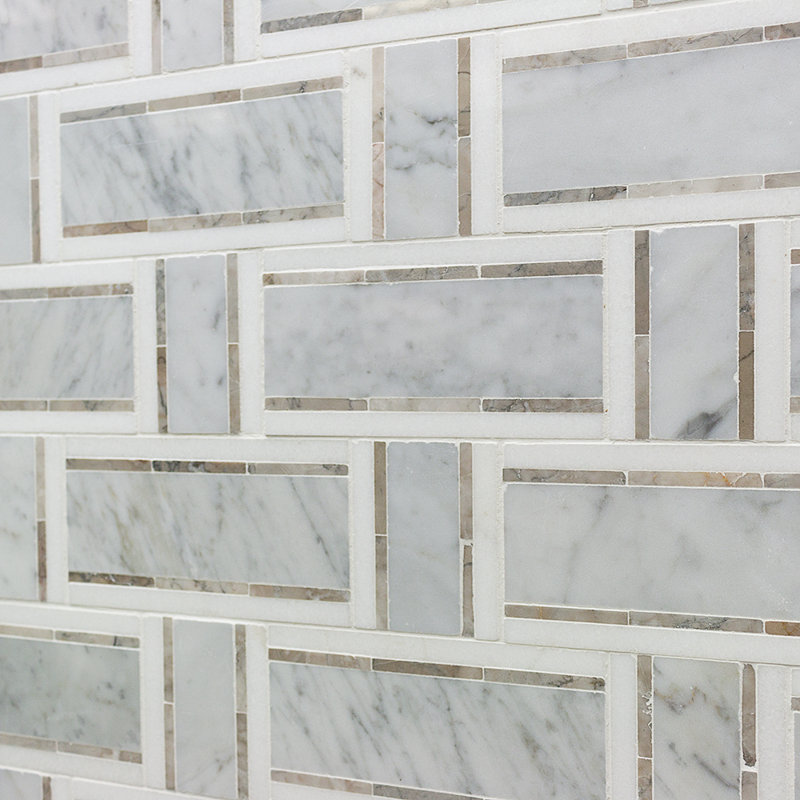 Carreau de mosaïque en pierre naturelle Mingle
