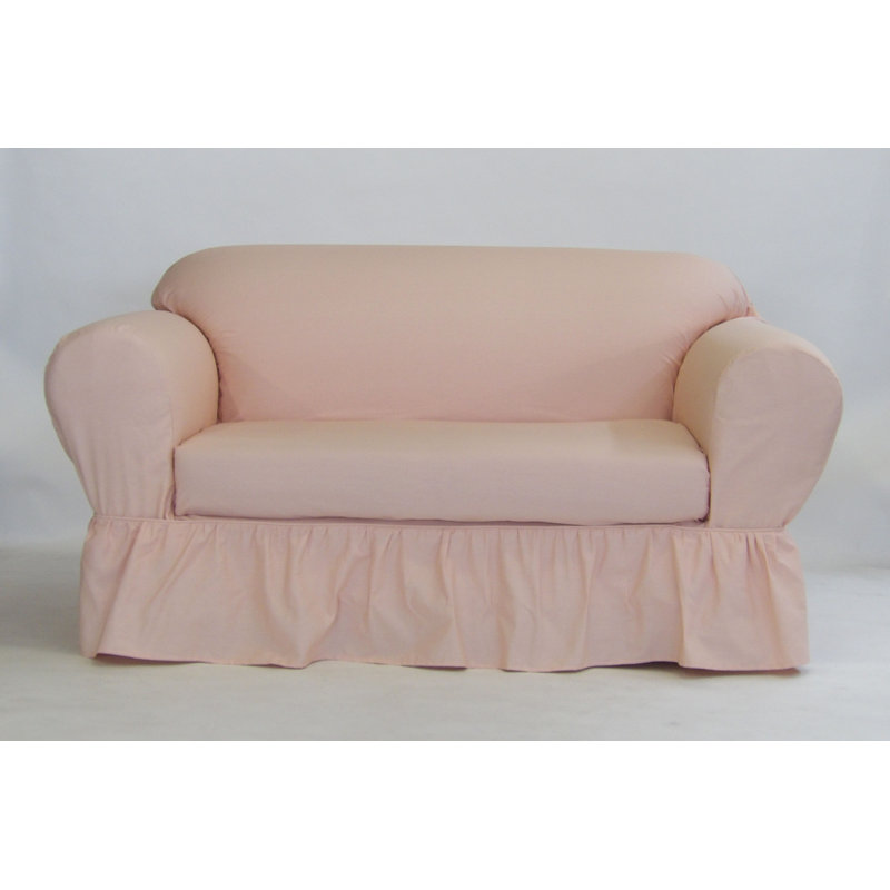 Housse pour canapé à jupe de canapé, Rose rose