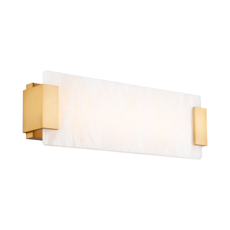 Quarry Dimmable LED Vanity Light, Aged Brass