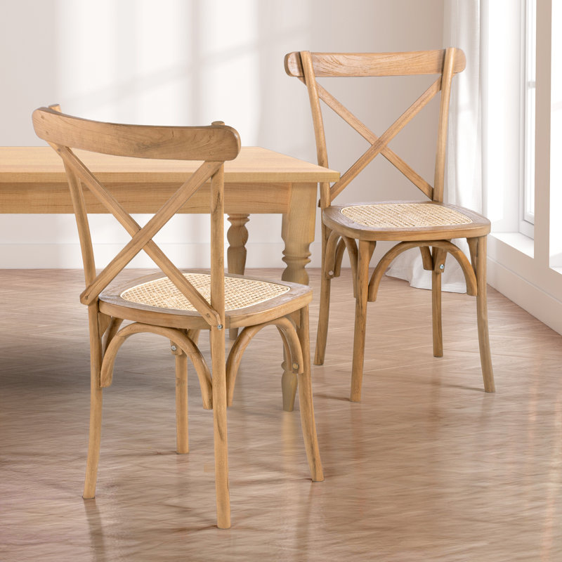 Raegan 18.89'' H Solid Wood Side Chair, Natural