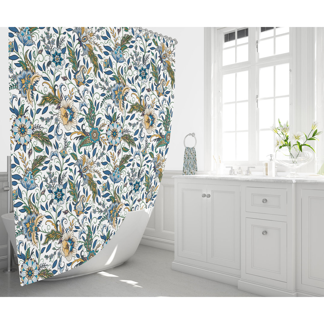 Mercredi Floral Shower Curtain East Urban Home 