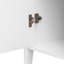 Buffet ondulé 3 portes U-Style avec pieds en pin massif, finition peinte pour un rangement polyvalent et une présentation dans plusieurs pièces-1076702040