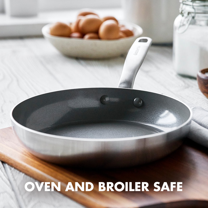 GreenPan Chatham Tri-Ply Stainless Steel Healthy Ceramic Nonstick 9.5" Frying Pan Skillet