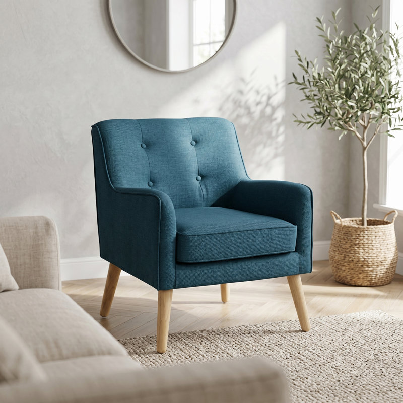 Fauteuil d'appoint Mid-Century, Bleu