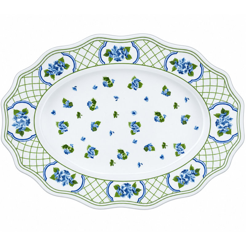 Green Hydrangea Serving Platter
