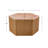 Honey Fluted Hexagon Coffee Table