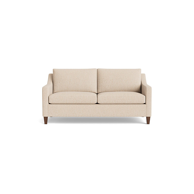 Vera Loveseat (70"), Walnut Finish (Angled), Performance Weave - Tan