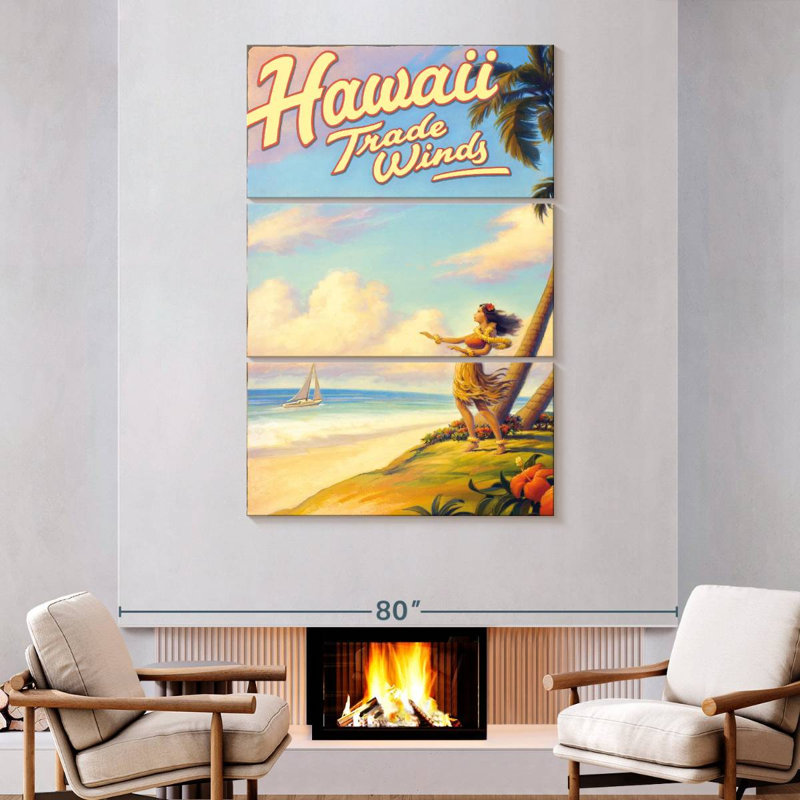 Gillard Hawaii Tradewinds, H 74 po x l 48 po