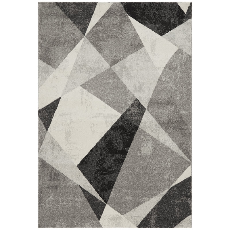 Kaphan Tufted Grey Rug, Rectangle 160 x 230cm