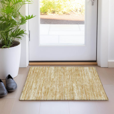 Premium Machine Washable Prisco Gold Rug