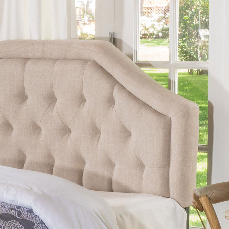 Tête de lit rembourrée Lemaster Panneau, Beige clair, Très grand