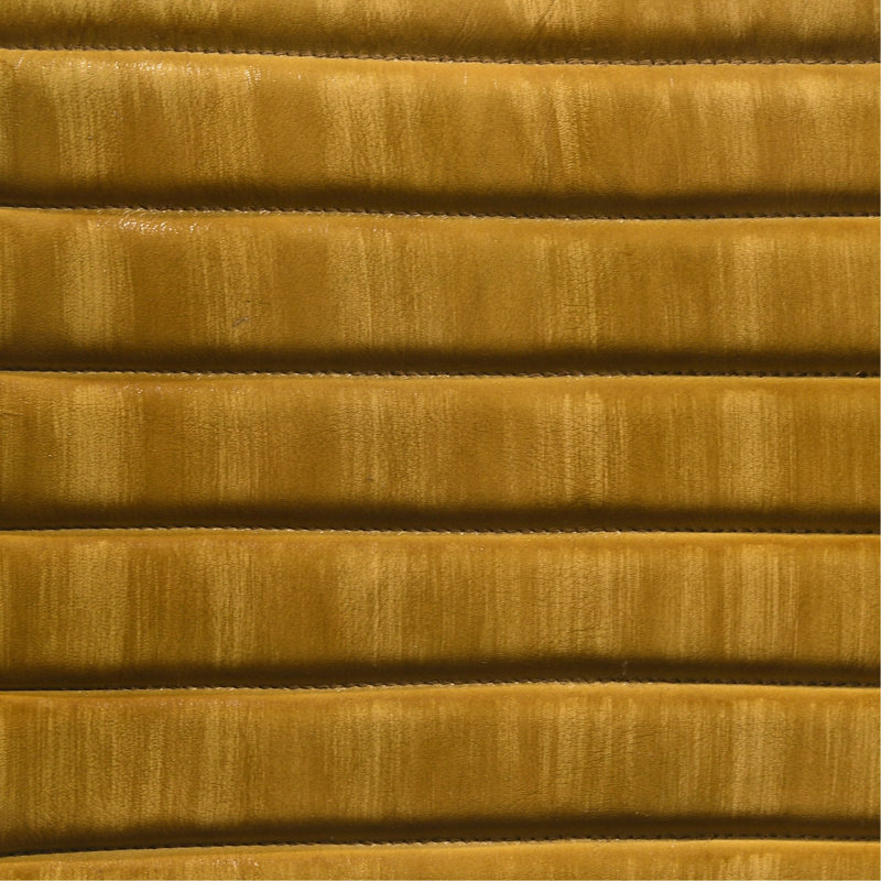 Banc à coussin capitonné noir et chameau
