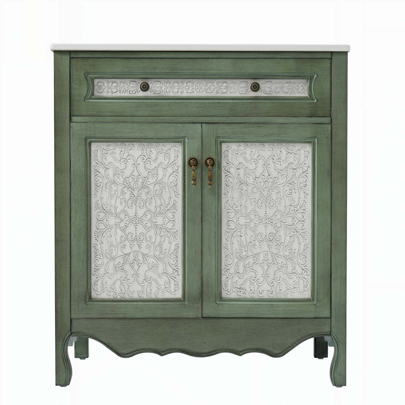 Charmant meuble-lavabo avec conception complexe et rangement pratique