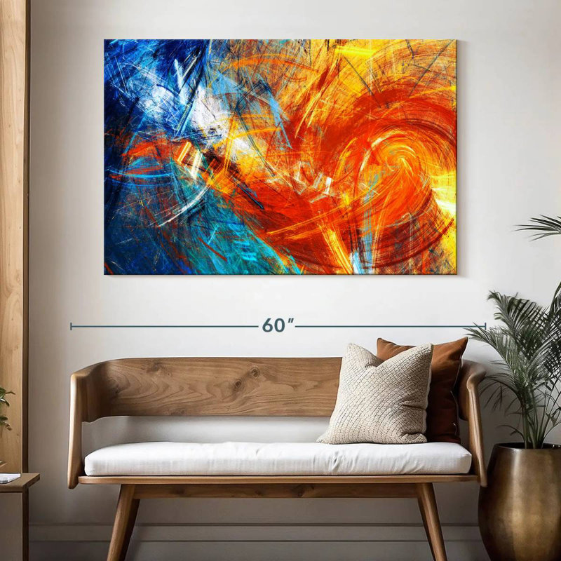 Avery Fire Abstract, 34" H x 51" W