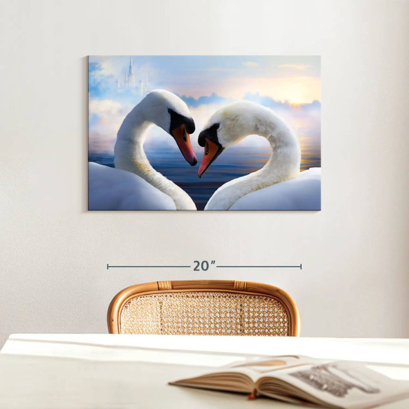 Brampt Swan Romance, 16" H x 24" W