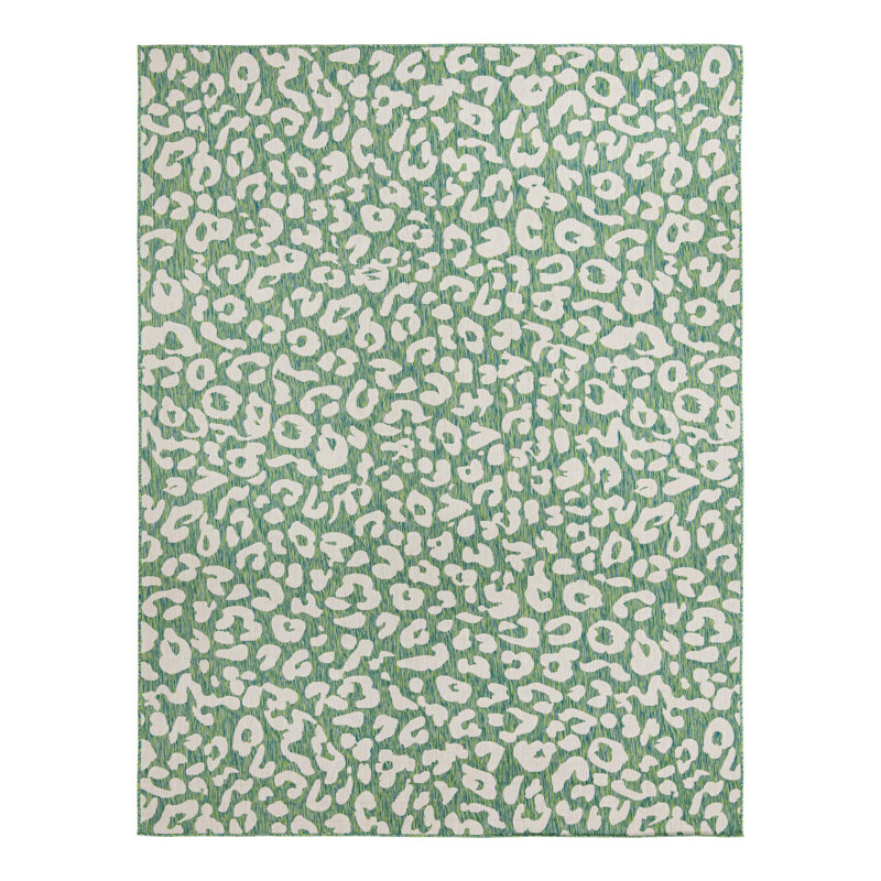 Tapis intérieur / extérieur en polypropylène tissé à la machine Tonquin, Rectangle 9 pi x 12 pi