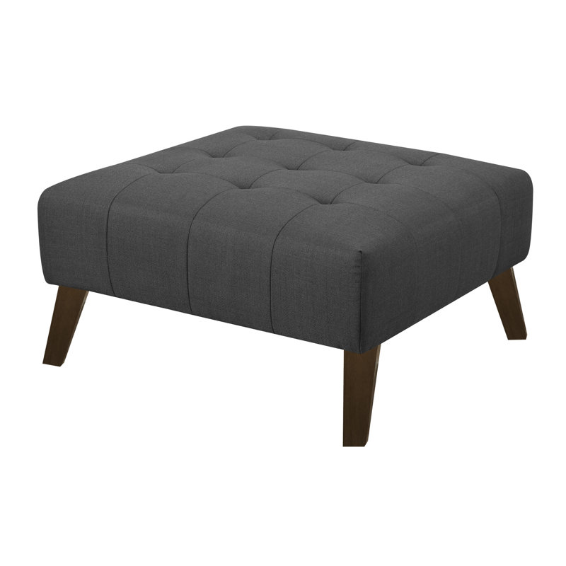 Marin Upholstered Ottoman, Charcoal Gray